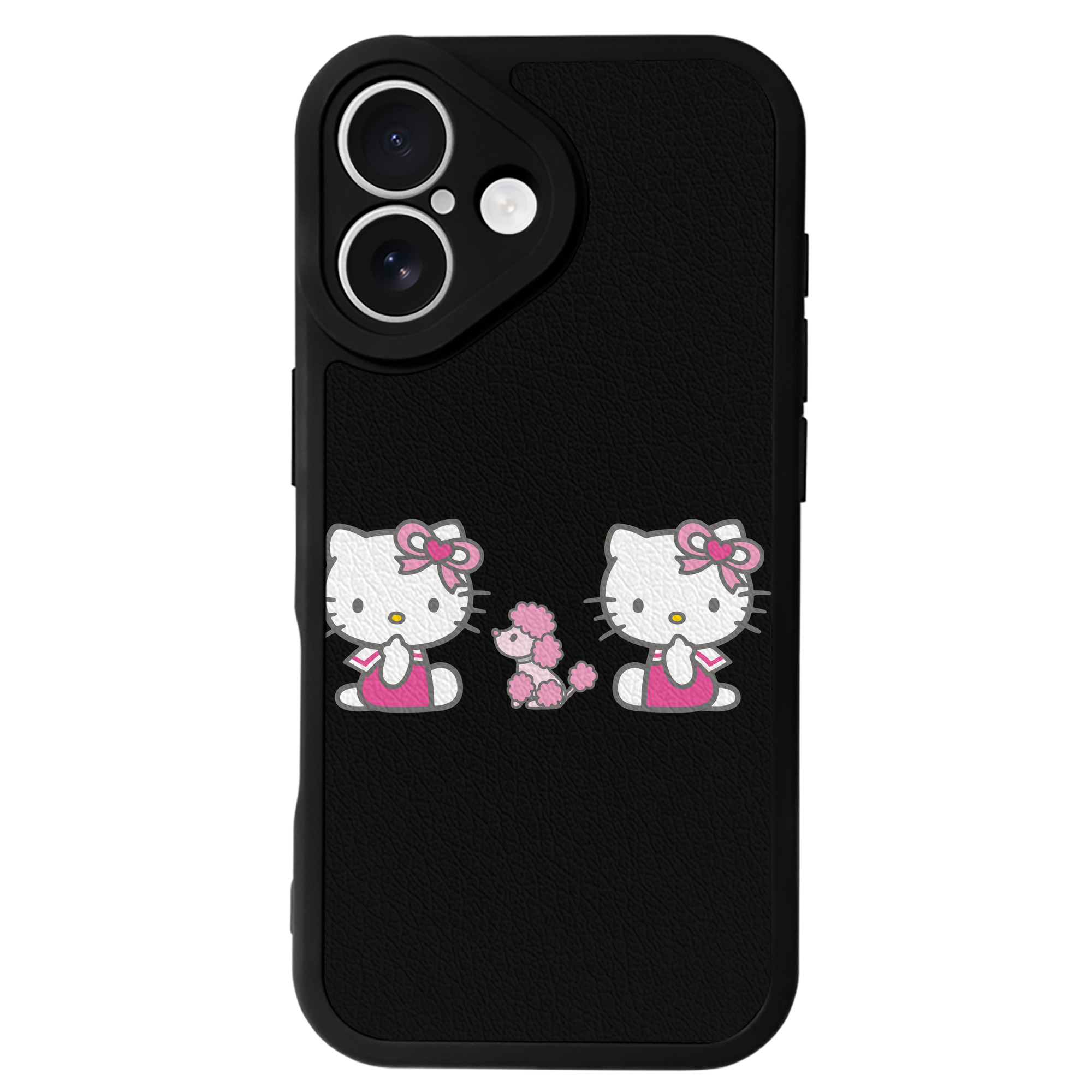 （画像用） Hello Kitty ハローキティ 【iPhone 16シリーズ対応】シリコンスマホケース（レザー調） 材質：シリコン